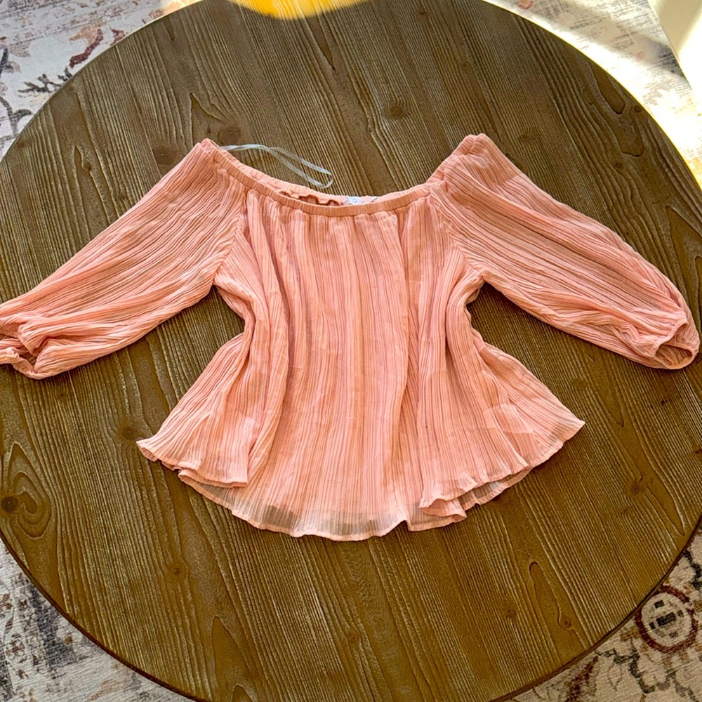 Super cute off the shoulder flowy top